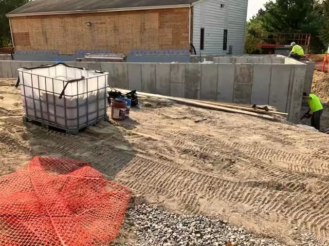 Foundation work at the expansion site